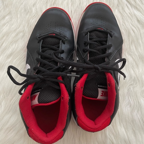 Nike air overplay 1x Black and Red high top basketball Sneakers men’s size 7.5 - Picture 4 of 10